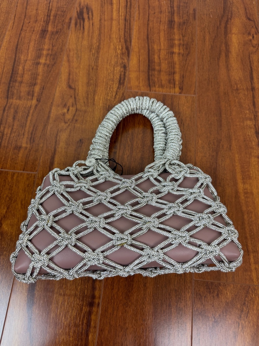 NWT ROCKNOT THE TRANSFORMER Crystal Insert Nude Bag and Crossbody